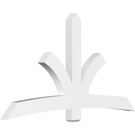 Ekena Millwork Davenport Architectural Grade PVC Gable Bracket, 84"W x 45 1/2"H x 4"D x 6"F, 13/12 Pitch GBP084X46X0406DAV00